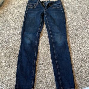 American eagle dark skinny denim mid rise